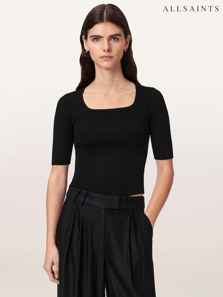 Black - Allsaints Cruz Hally Top