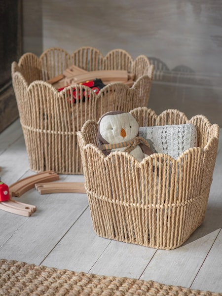 One.world Set Of 2 Brookham Fluted Baskets