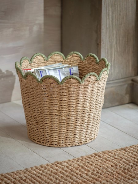 One.world Brookham Scalloped Storage Basket