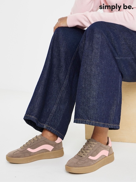 Brown - Simply Be Chunky Retro Trainers