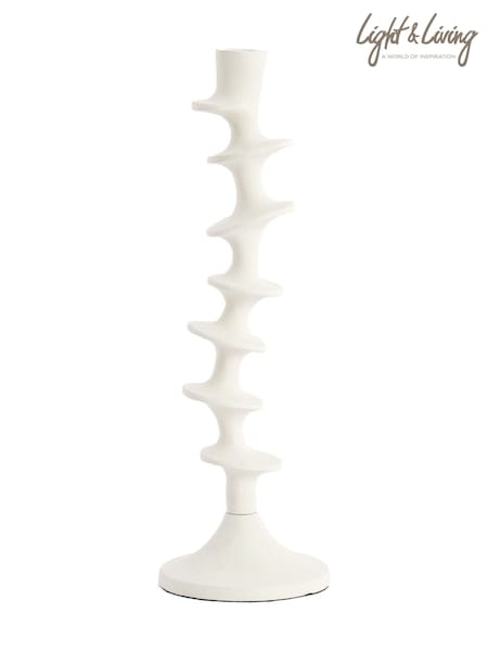 Light & Living Candle Stick ø12x37 Cm Zireya Cream