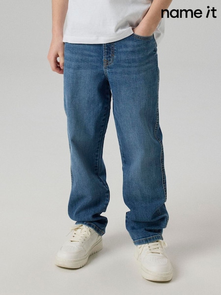 Blue - Name It Loose Fit Wide Leg Jeans