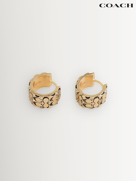 Gold - Coach Signature Quilted Earing
