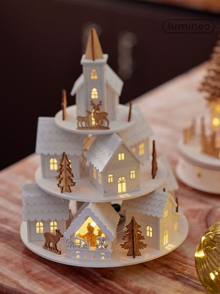 Lumineo Led Wooden Spinning Church Decoration With Sound