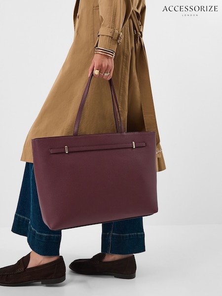Red - Accessorize Bianca Laptop Tote Bag