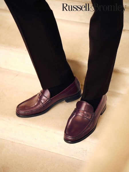 Oxblood - Regular Russell & Bromley Southgate Classic Saddle Loafers