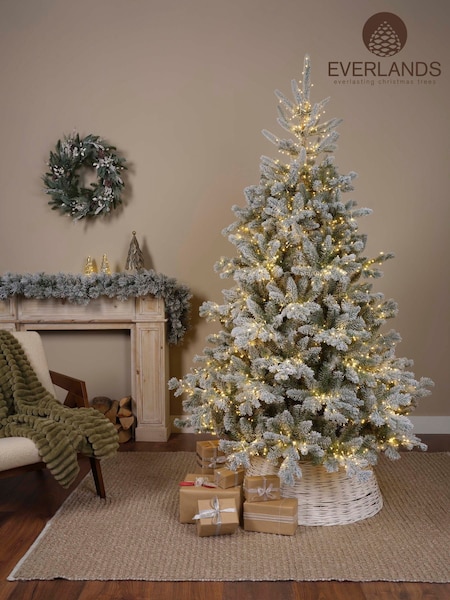 Everlands 7ft Alba Snowy Pre-lit Christmas Tree