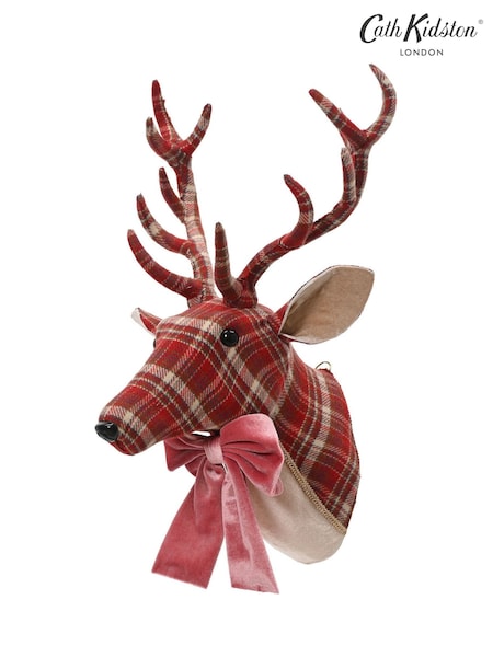 Cath Kidston 45cm Tartan Stag Christmas Wall Decoration