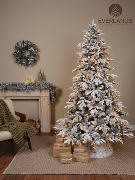 Everlands 7ft Levi Snowy Pre-lit Christmas Tree