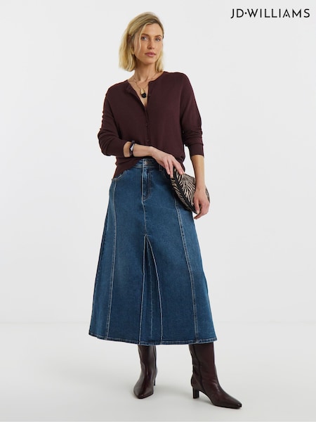 Blue - Jd Williams A Line Pocket Front Skirt