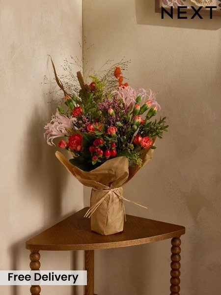 Autumn Little Posy In Glass Jar