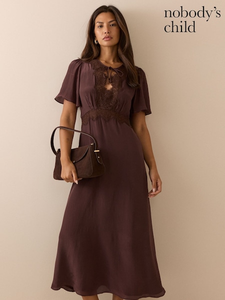 Brown - Nobodys Child Wynne Midi Dress