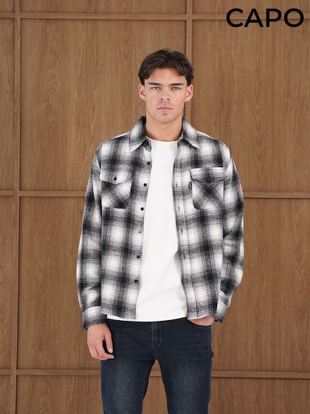 Black - Regular Capo Flannel Overshirt