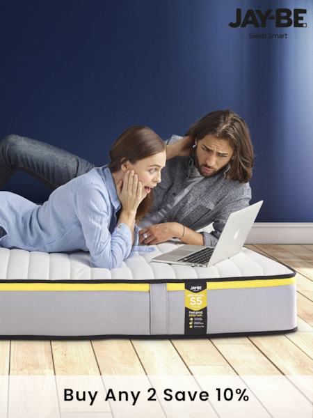Jay-Be Benchmark Yellow S5 Hybrid Mattress (M01279) | £200 - £320