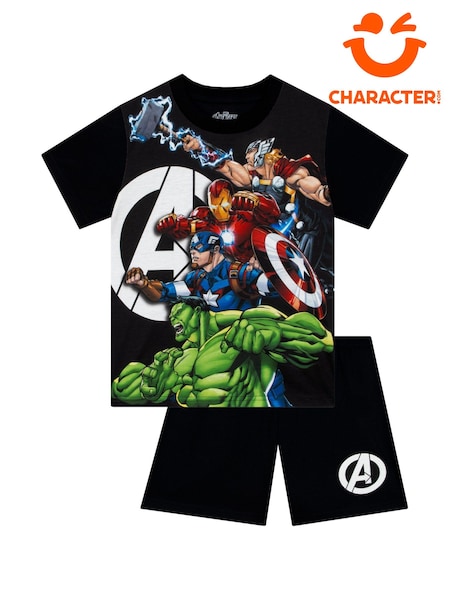 Black - Character Marvel Avengers Short Pyjamas