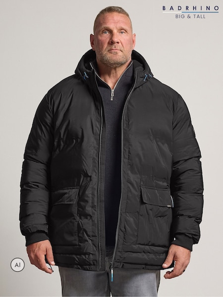 Black - Regular Badrhino Big & Tall Dalton Puffer Jacket