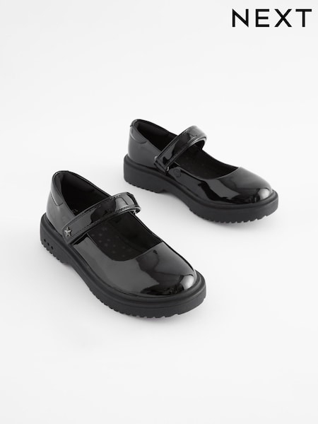 Black Patent Light Up Mary Jane Shoes (M12580) | £30 - £39
