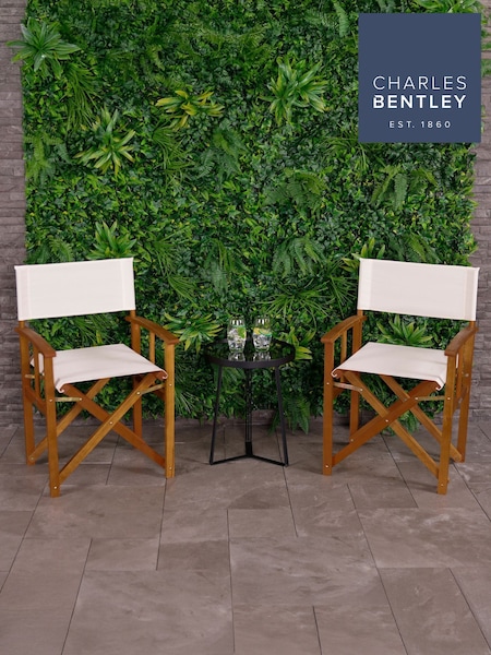 Charles Bentley Cream Garden Wooden Directors Chairs (M12751) | £98