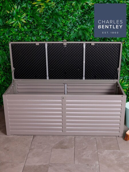 Charles Bentley Black/Grey 390L Large Outdoor Plastic Garden Storage Box (M14079) | £105