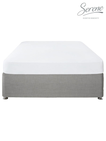 Serene White Plain Deep Fitted Sheet (M14216) | £16 - £18