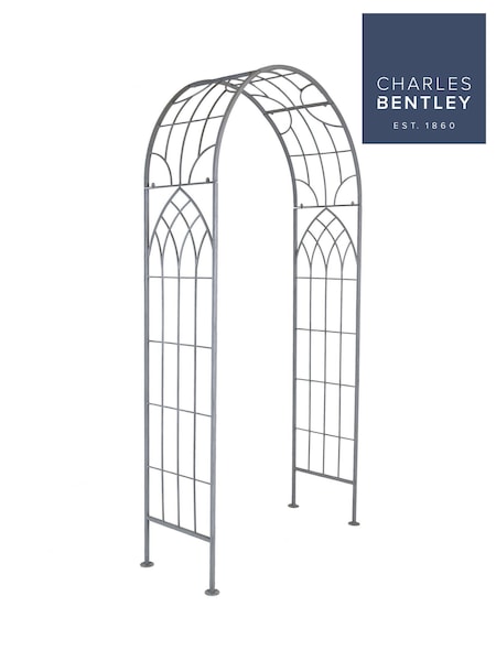 Charles Bentley Grey Wrought Iron Garden Arch (M14655) | £87