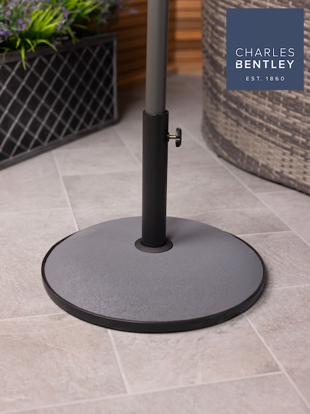 Charles Bentley Grey Garden Round 15kg Concrete Parasol Base (M14678) | £33