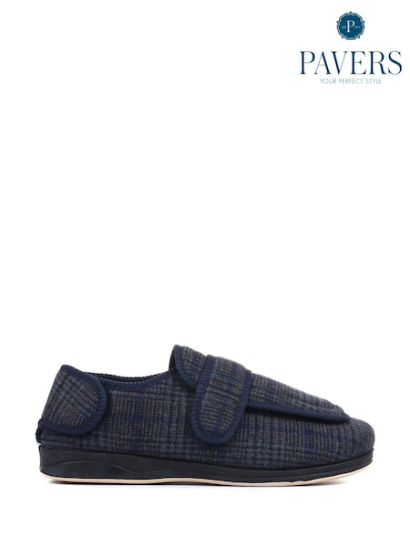 Pavers Blue Touch Fasten Slippers (M18771) | £30