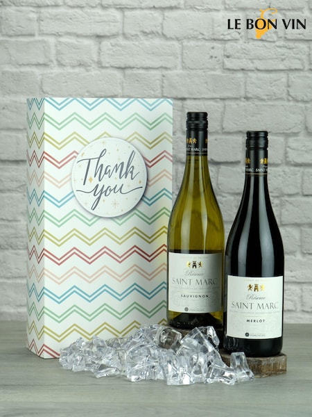 Thank You French Wine Gift Stripe by Le Bon Vin (M18951) | £39
