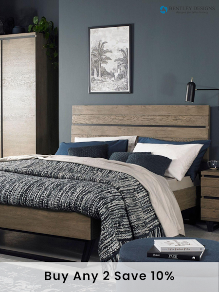 Bentley Designs Natural Tivoli Weathered Oak Low Foot End Bedstead (M19697) | £800 - £850