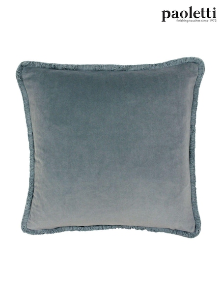 Riva Paoletti Duck Egg Blue Freya Velvet Polyester Filled Cushion (M21431) | £17