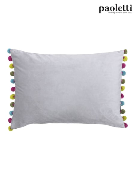 Riva Paoletti Dove/Multi 35 x 50cm Fiesta Velvet Cushion (M21526) | £17