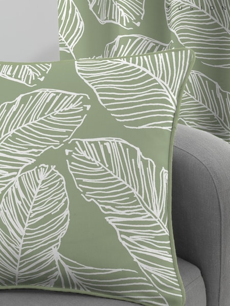 Fusion Green Matteo 100% Cotton Cushion (M22056) | £16