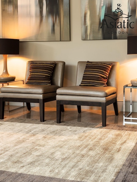 Asiatic Rugs Mocha Brown Blade Border Rug (M22064) | £276 - £786