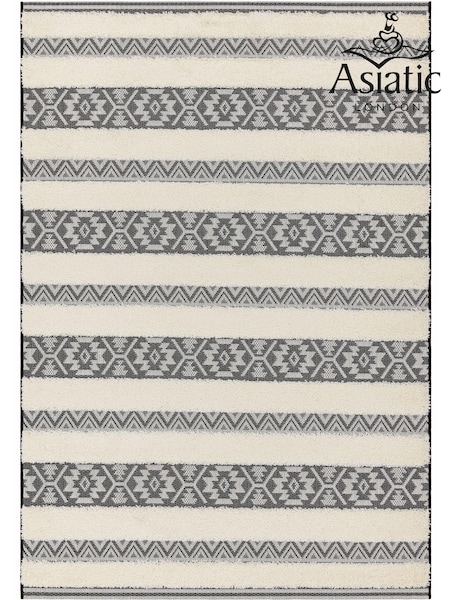 Asiatic Rugs Black Indoor/Outdoor Monty Stripe Rug (M22152) | £47 - £227