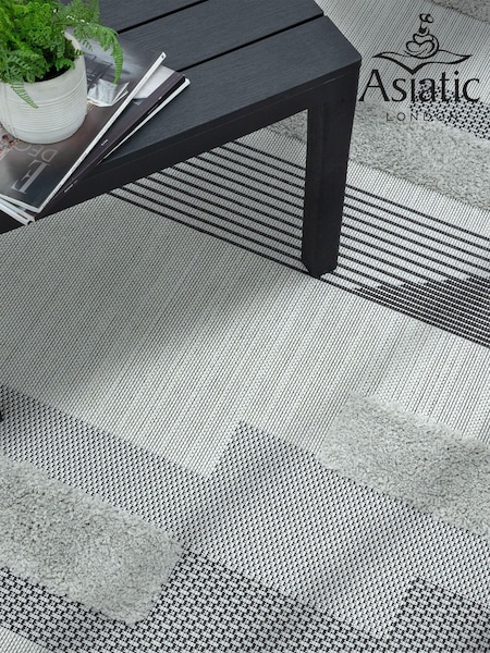 Asiatic Rugs Black Indoor/Outdoor Monty Geometric Rug (M22154) | £53 - £255