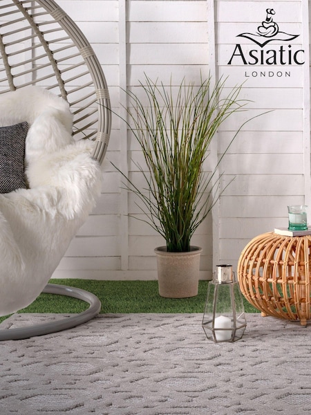 Asiatic Rugs Silver Indoor/Outdoor Salta Geometric Runner (M22162) | £29 - £139