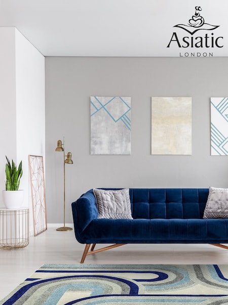 Asiatic Rugs Blue Nova Retro Rug (M22171) | £82 - £233