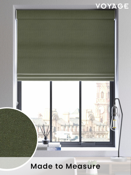 Forest Green Voyage Maison Romeo Made To Measure Roman Blind (M23132) | £84