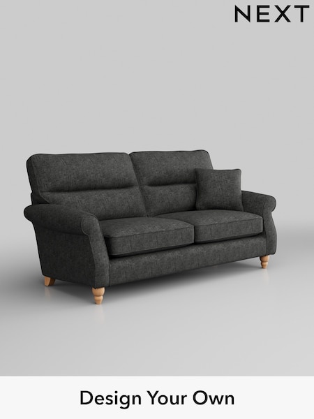 Boucle Weave Easy Clean/Charcoal Grey Ashford Highback (M27966) | £1,325