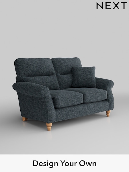 Chunky Chenille/Dark Navy Blue Ashford Highback (M27983) | £1,225