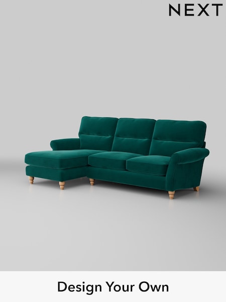 Plush Velvet Easy Clean/Juniper Green Ashford Highback (M28012) | £2,050