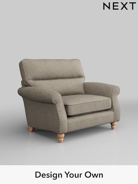 Woven Chenille Easy Clean/Mid Natural Ashford Highback (M28047) | £1,025