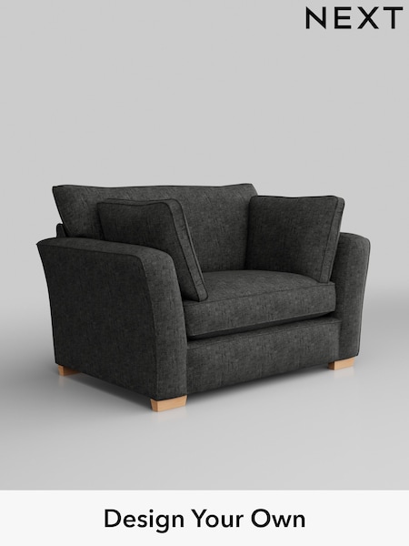 Boucle Weave Easy Clean/Charcoal Grey Heath Highback (M29021) | £750