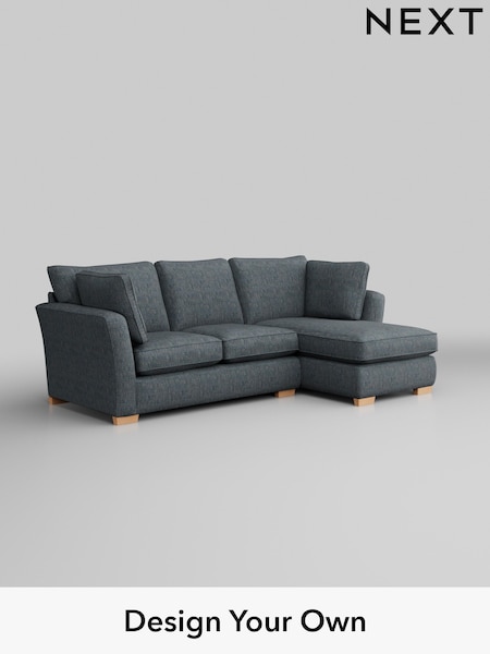 Boucle Weave Easy Clean/Dark Blue Heath Highback (M29022) | £1,750