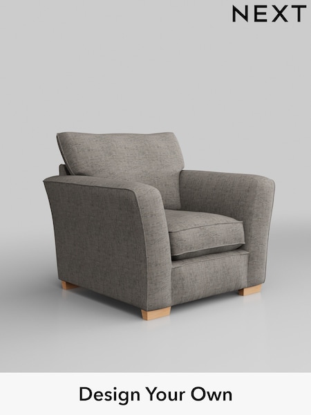 Boucle Weave Easy Clean/Light Dove Grey Heath Highback (M29026) | £650