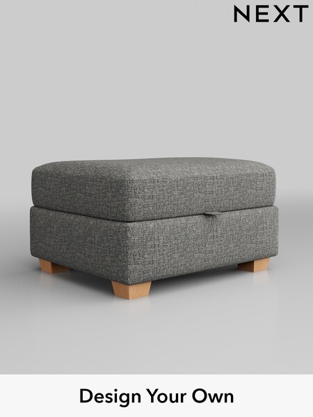 Chunky Boucle Easy Clean/Mid Grey Heath Highback (M29035) | £475