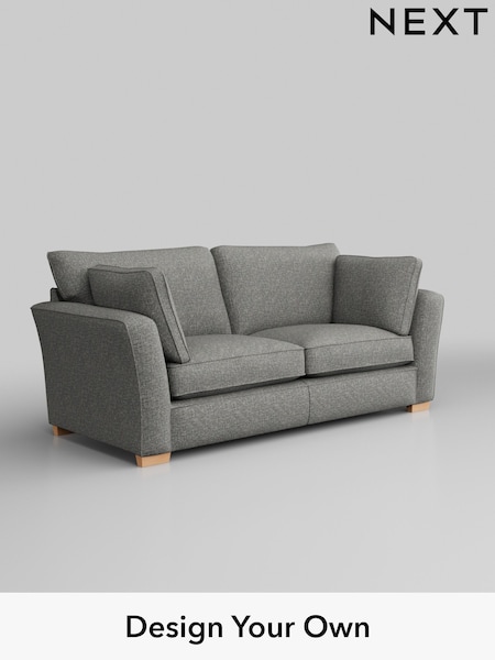 Chunky Boucle Easy Clean/Mid Grey Heath Highback (M29035) | £1,325