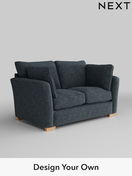 Chunky Chenille/Dark Navy Blue Heath Highback (M29038) | £1,025