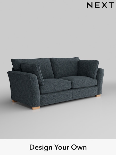 Chunky Chenille/Dark Navy Blue Heath Highback (M29038) | £1,325