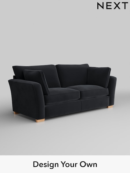Plush Velvet Easy Clean/Charcoal Grey Heath Highback (M29064) | £1,325